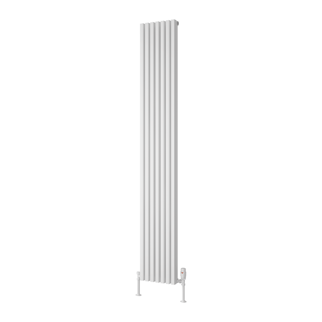 Albano Silver & White & Anthracite Vertical Aluminium Radiator