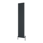 Albano Silver & White & Anthracite Vertical Aluminium Radiator