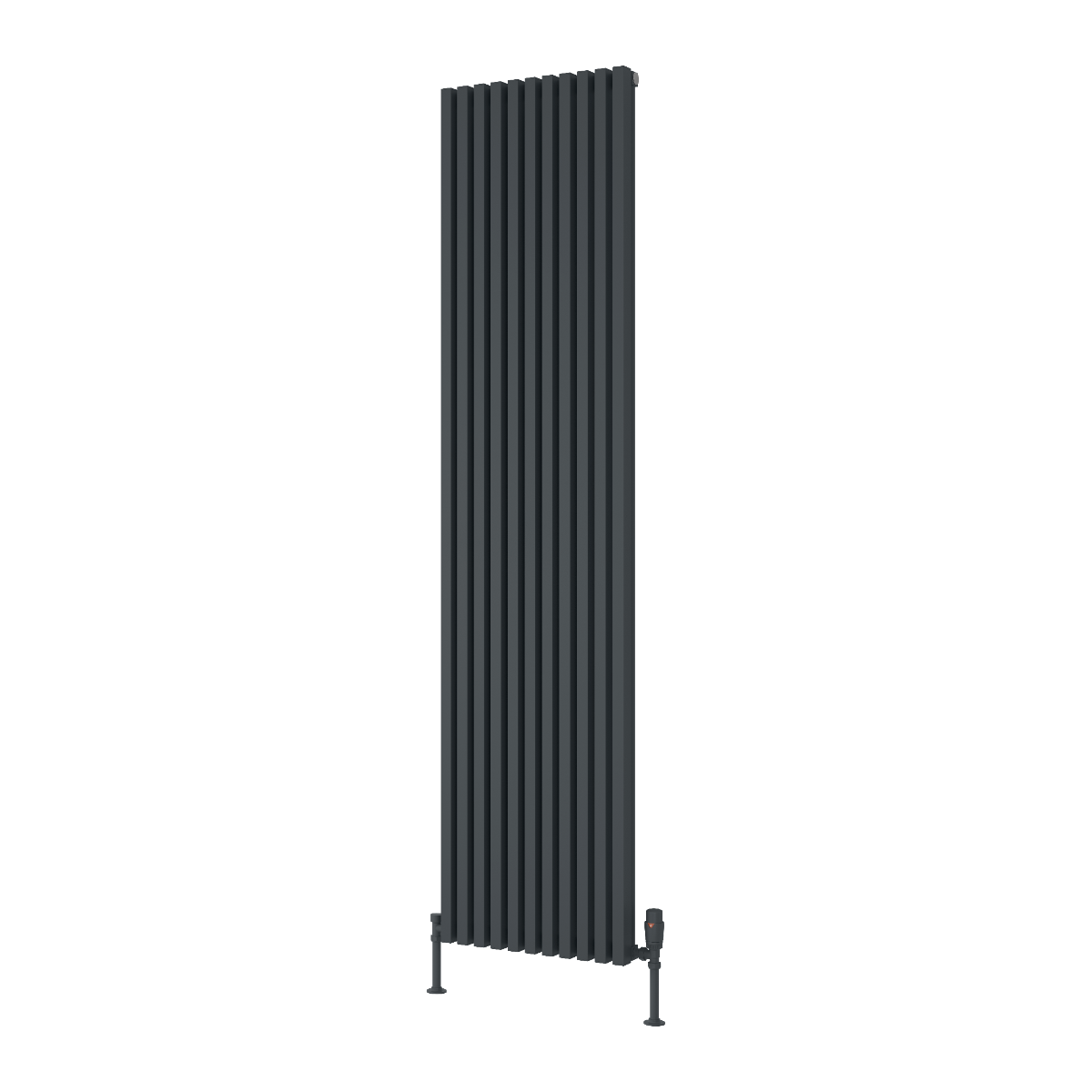 Albano Silver & White & Anthracite Vertical Aluminium Radiator