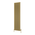 Albano Brass Effect Vertical Aluminium Radiator