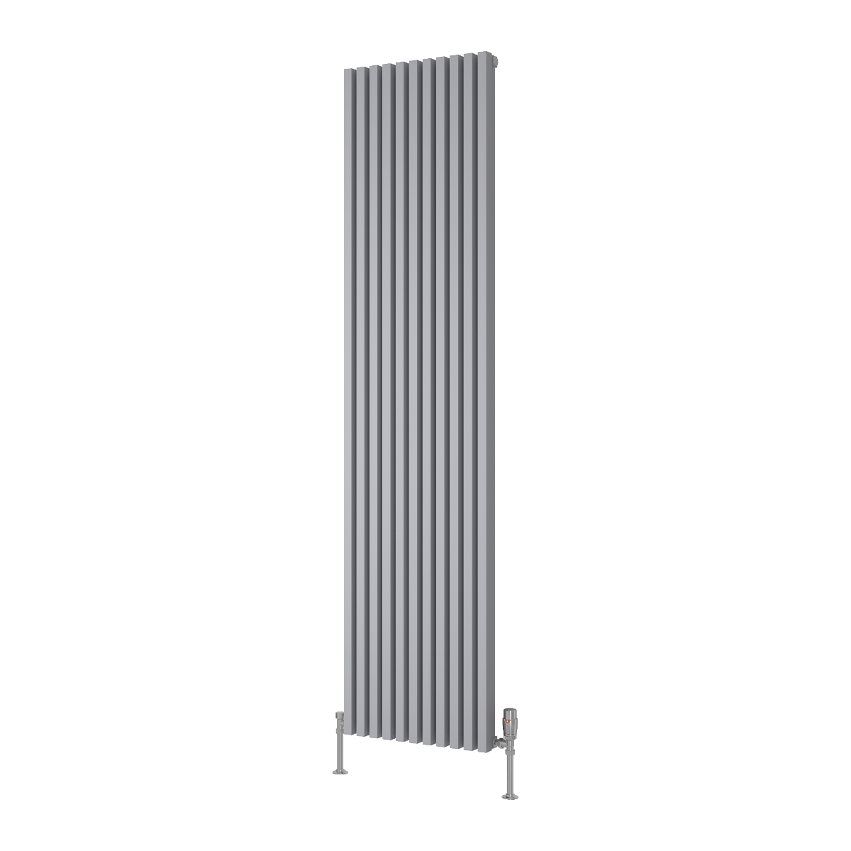 Albano Silver & White & Anthracite Vertical Aluminium Radiator