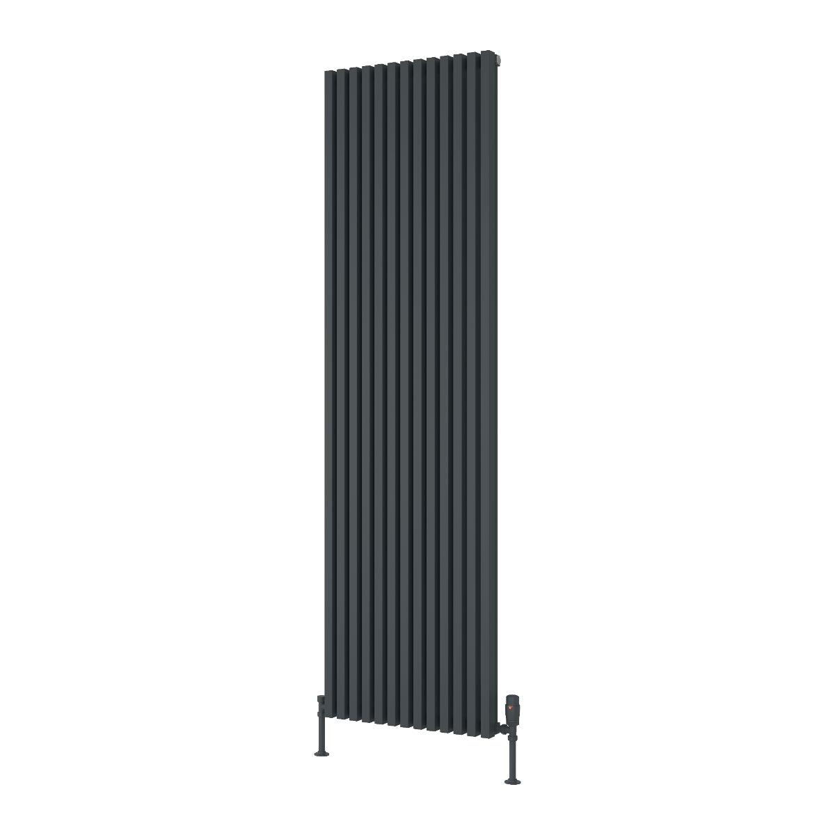 Albano Silver & White & Anthracite Vertical Aluminium Radiator