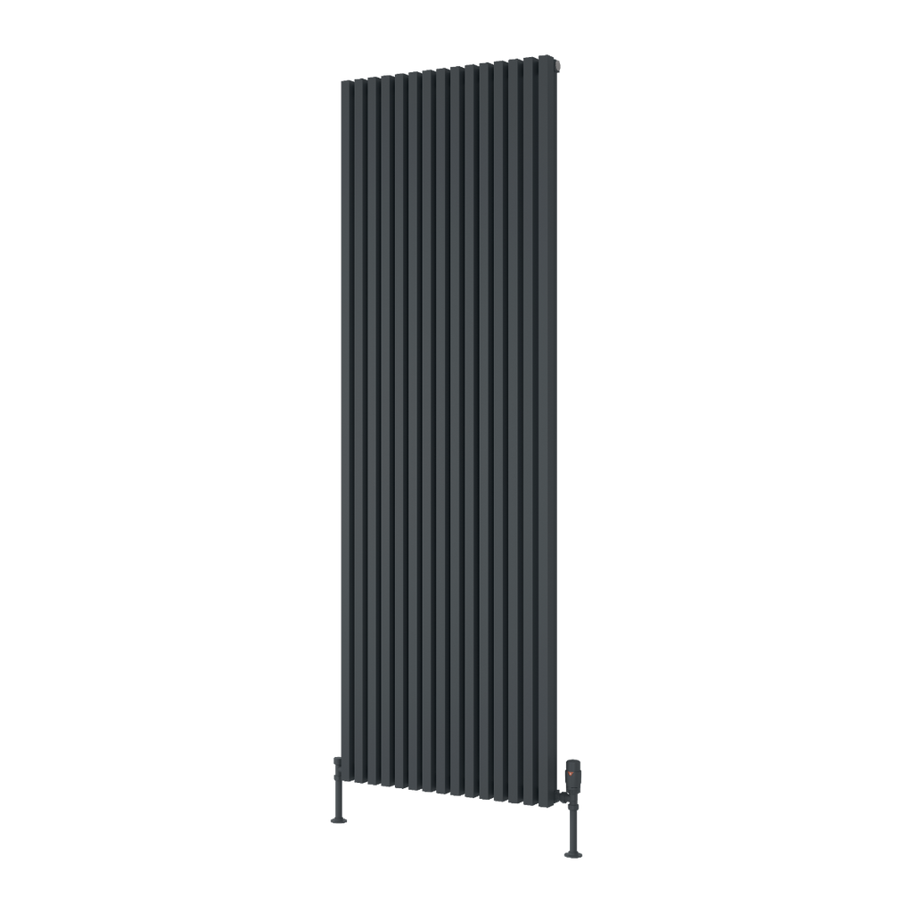 Albano Silver & White & Anthracite Vertical Aluminium Radiator