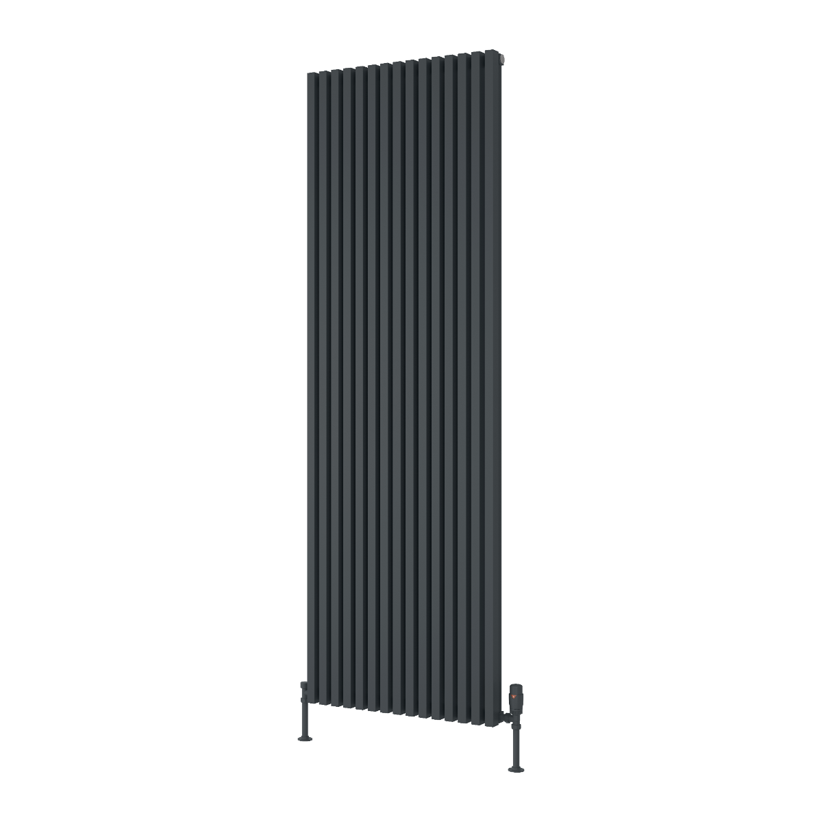 Albano Silver & White & Anthracite Vertical Aluminium Radiator