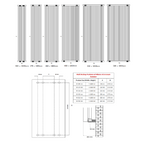 Albano Silver & White & Anthracite Vertical Aluminium Radiator