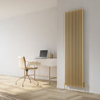 Albano Brass Effect Vertical Aluminium Radiator