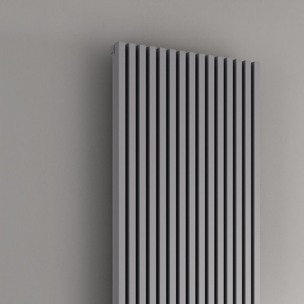 Albano Silver & White & Anthracite Vertical Aluminium Radiator