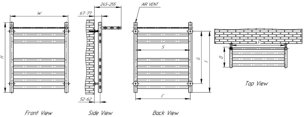 Alento Stainless Steel Radiator