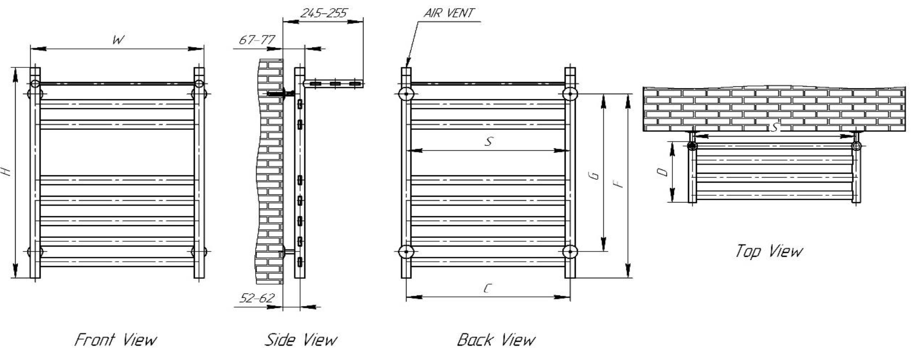 Alento Stainless Steel Radiator