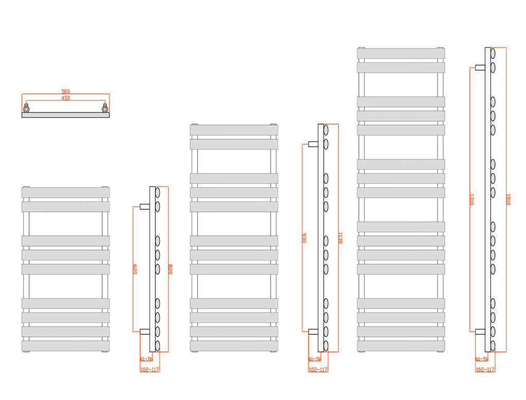 Arbori Mild Steel Towel Rail - Anthracite