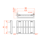 Ashen Mild Steel Towel Rail