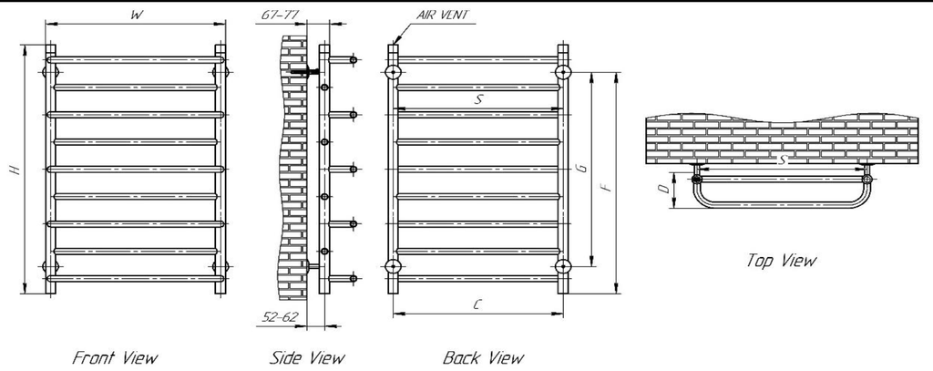Belbo Stainless Steel Radiator