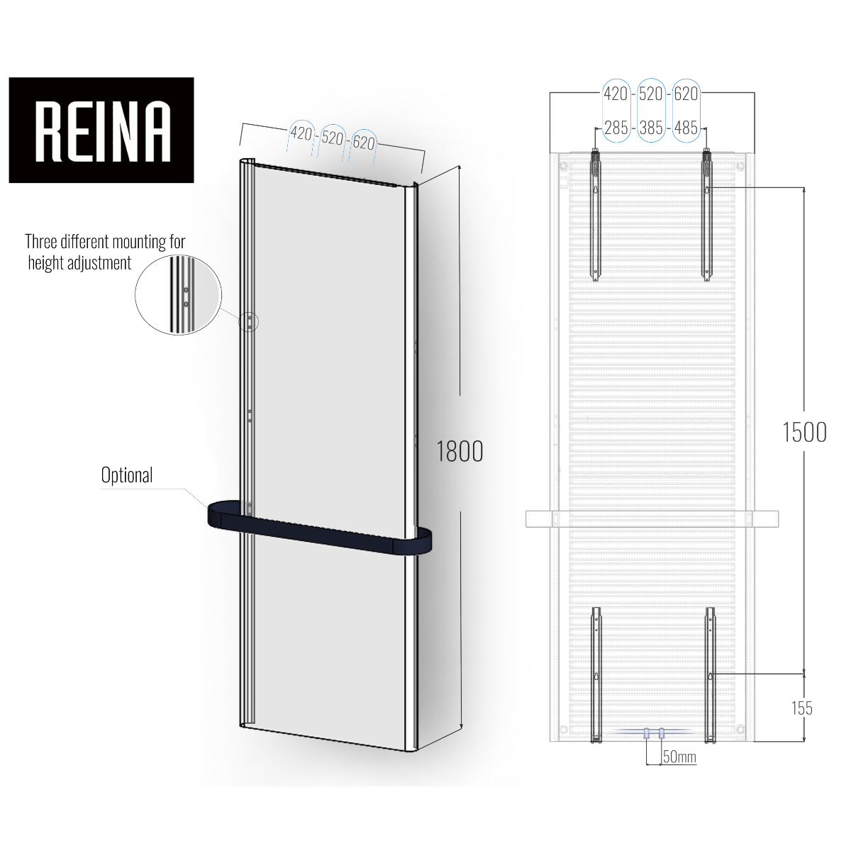 Borda Mild Steel Towel Rail