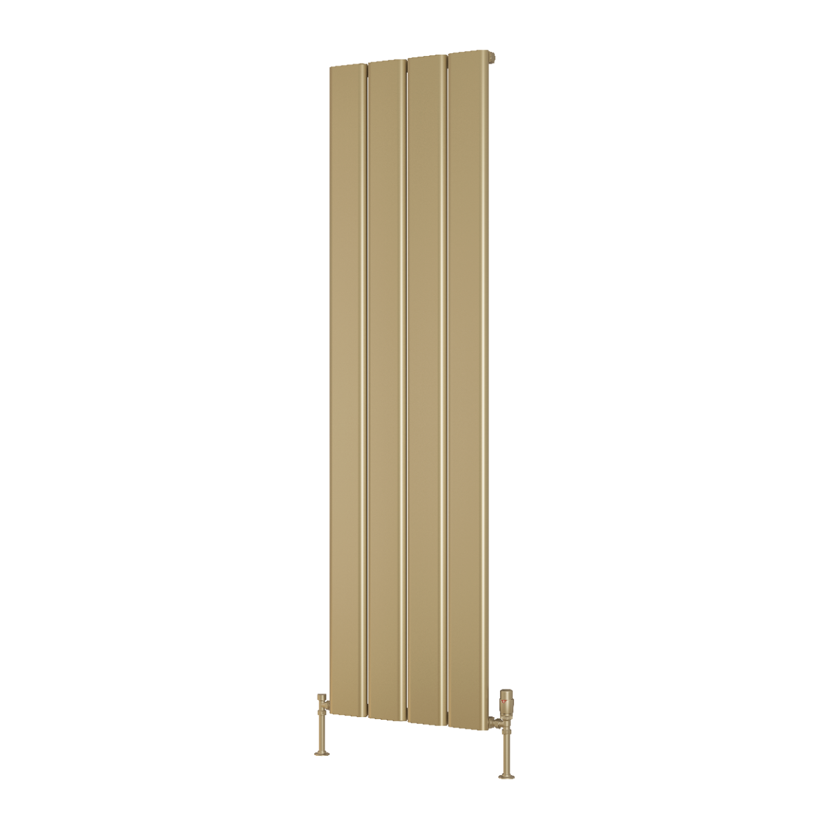 Caldero Brass Effect Vertical Aluminium Radiator