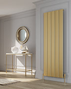 Caldero Brass Effect Vertical Aluminium Radiator