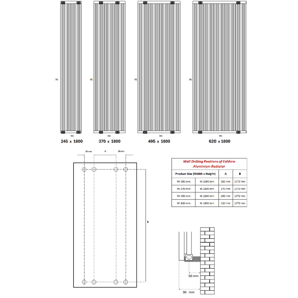 Caldero Vertical Aluminium Radiator