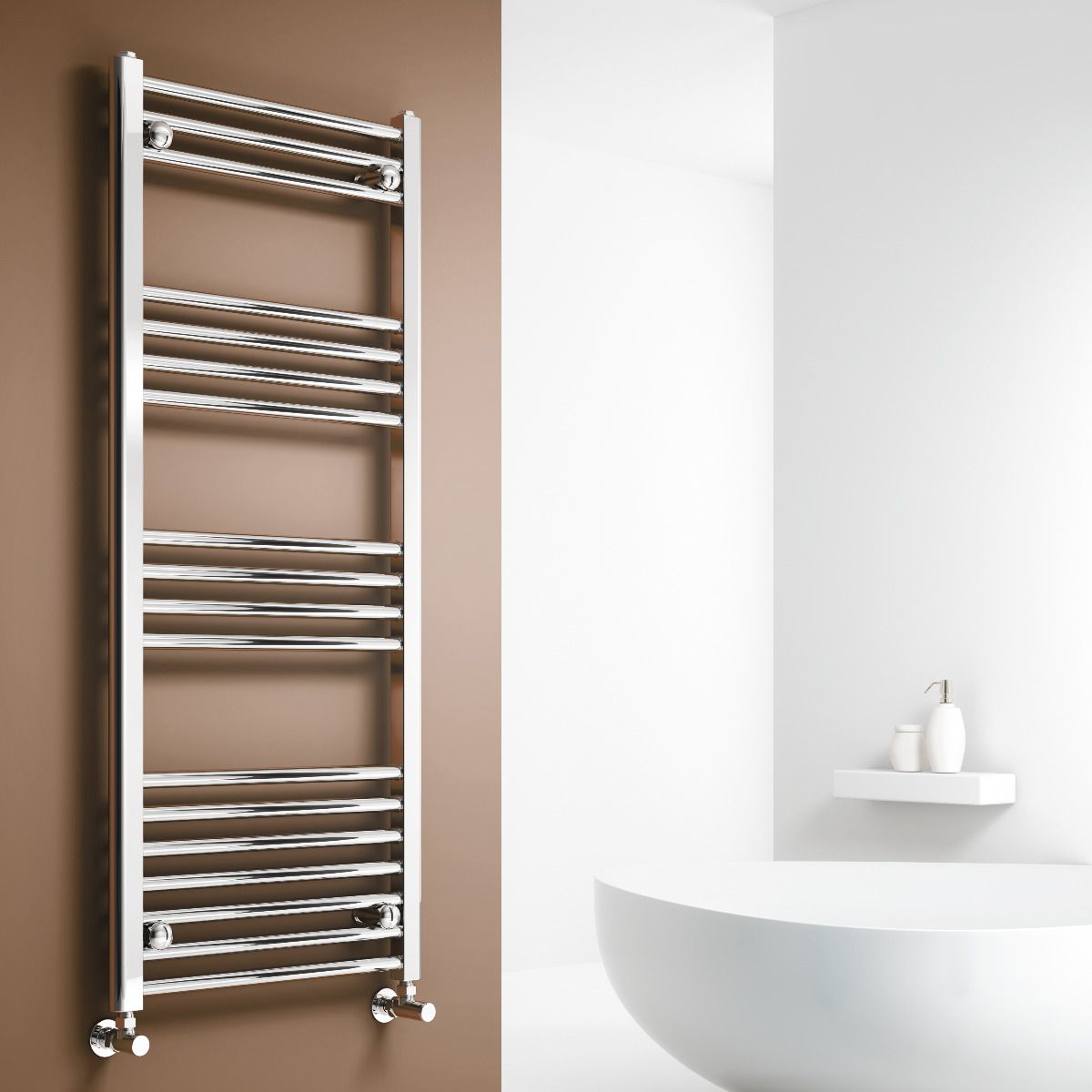 Capo Chrome Curved Mild Steel Towel Rail
