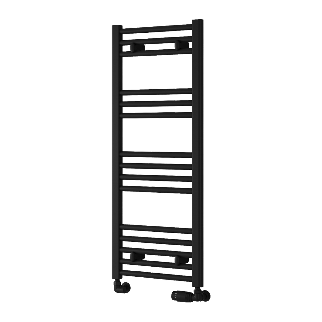Capo Black Flat Mild Steel Towel Rail