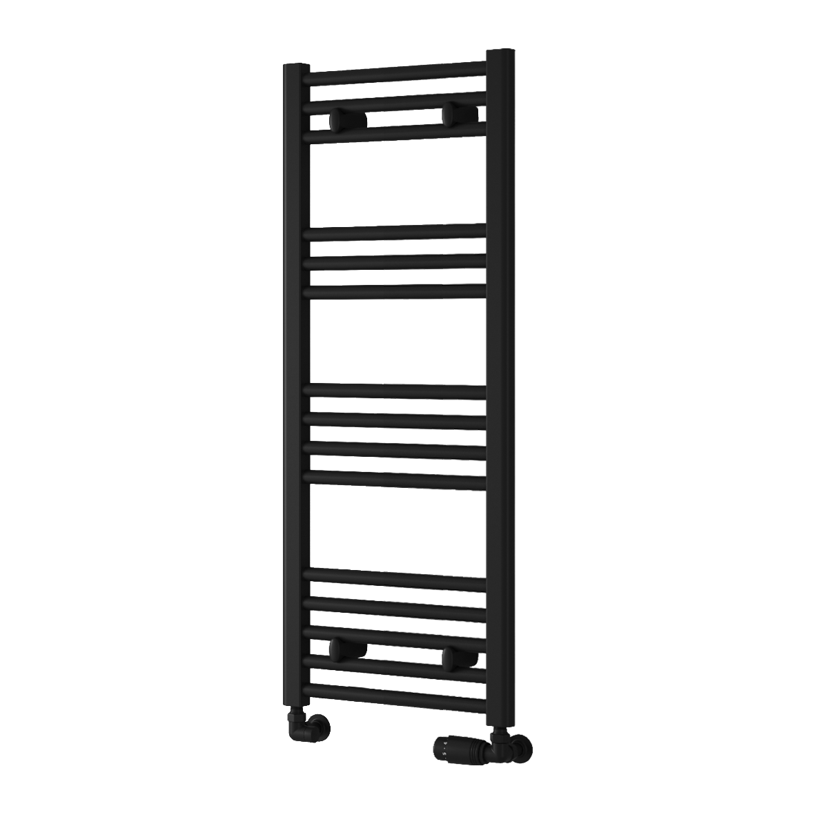 Capo Black Flat Mild Steel Towel Rail