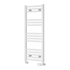 Capo White Flat Mild Steel Towel Rail
