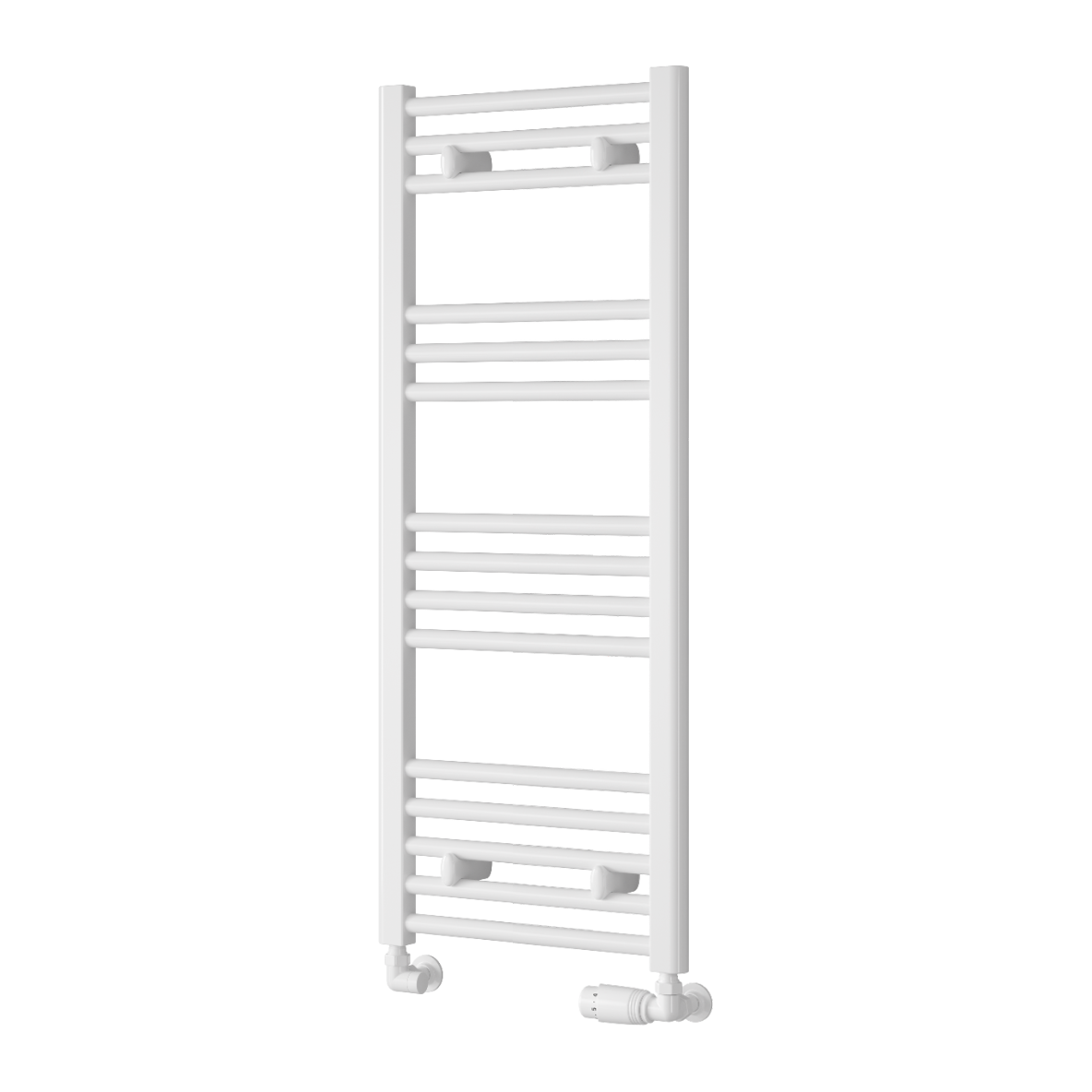 Capo White Flat Mild Steel Towel Rail
