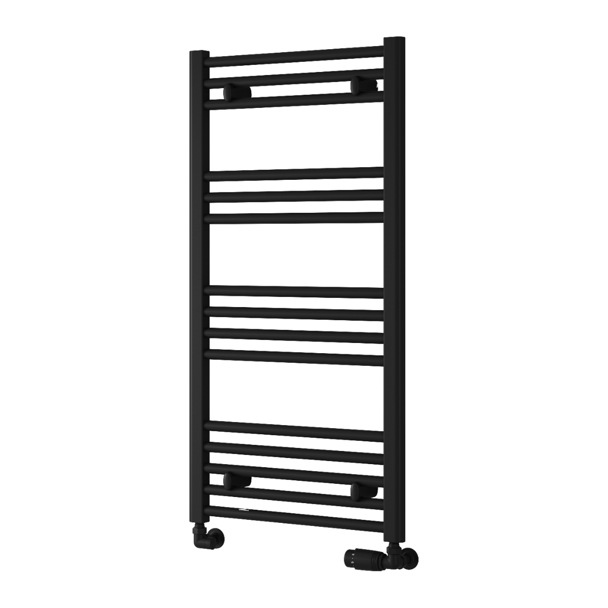 Capo Black Flat Mild Steel Towel Rail