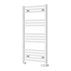 Capo White Flat Mild Steel Towel Rail