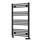 Capo Black Flat Mild Steel Towel Rail