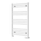 Capo White Flat Mild Steel Towel Rail