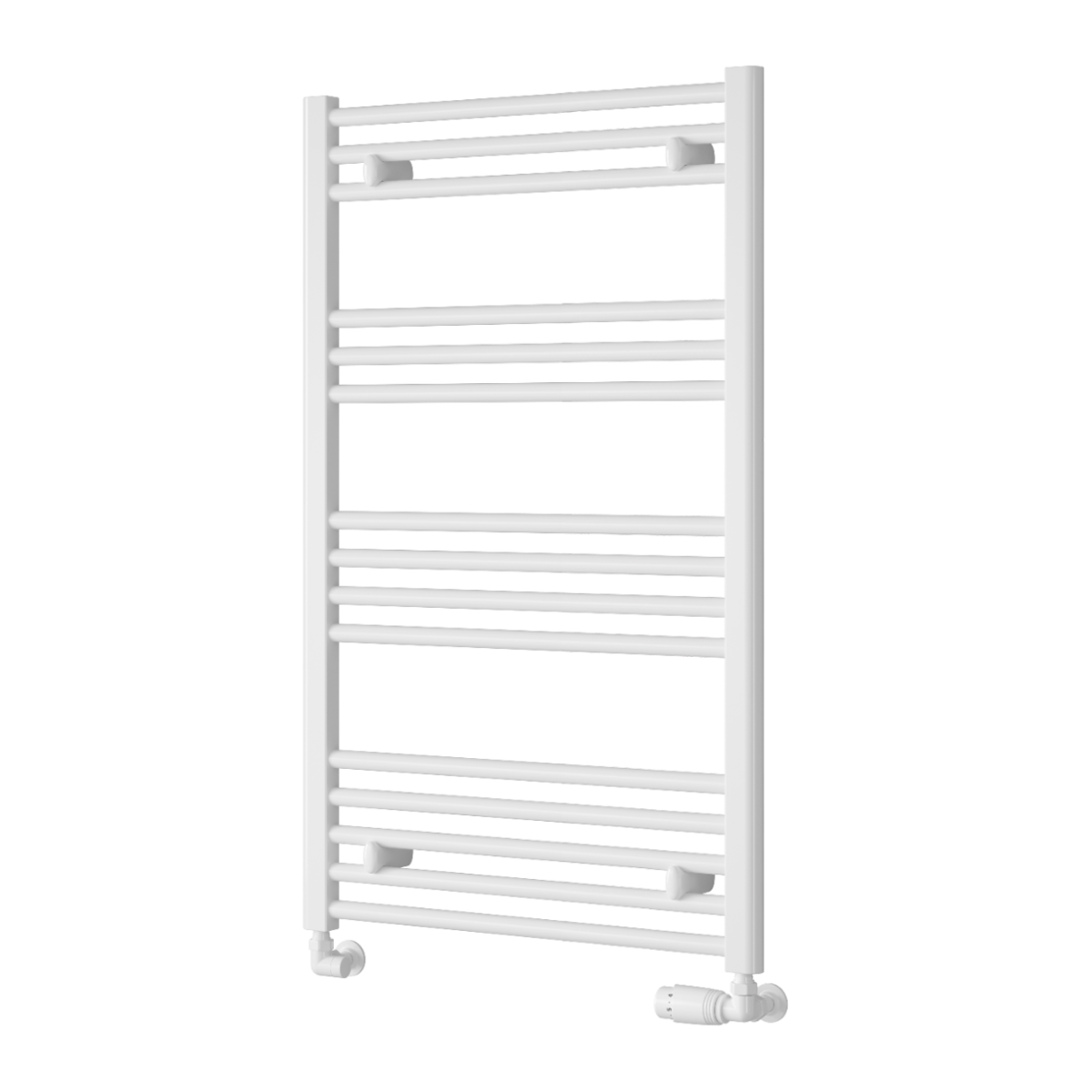 Capo White Flat Mild Steel Towel Rail