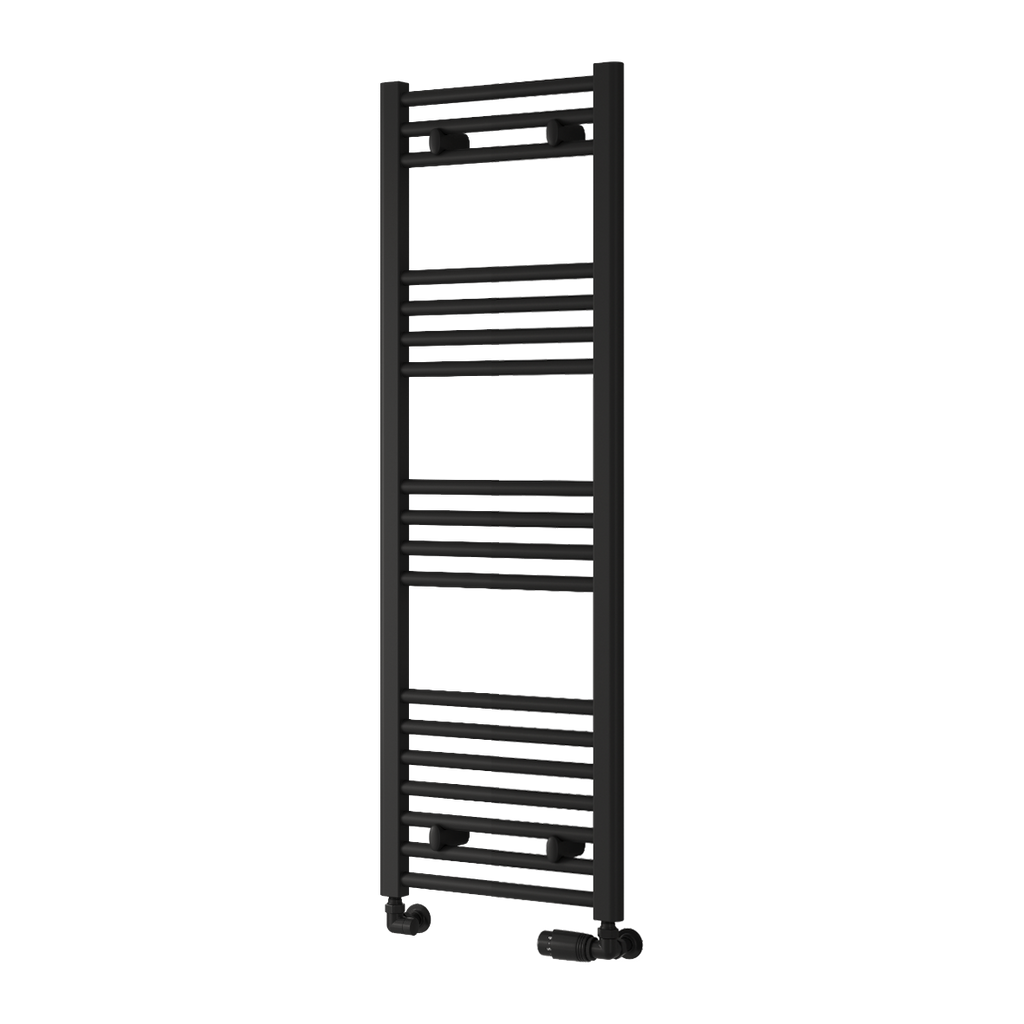 Capo Black Flat Mild Steel Towel Rail