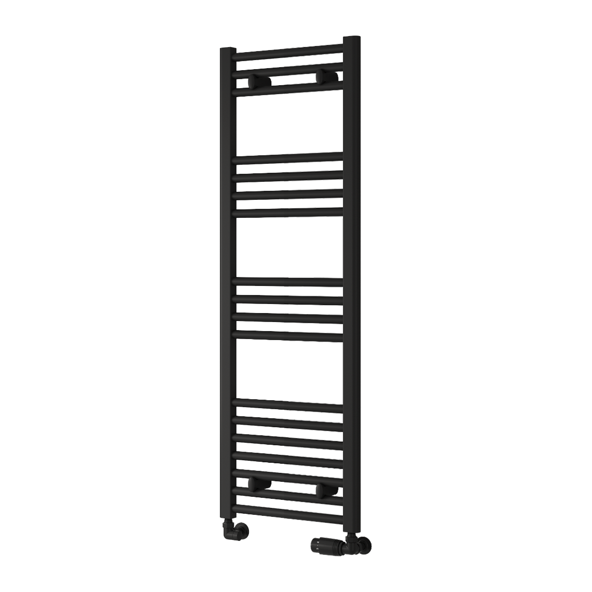Capo Black Flat Mild Steel Towel Rail