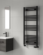 Capo Black Flat Mild Steel Towel Rail