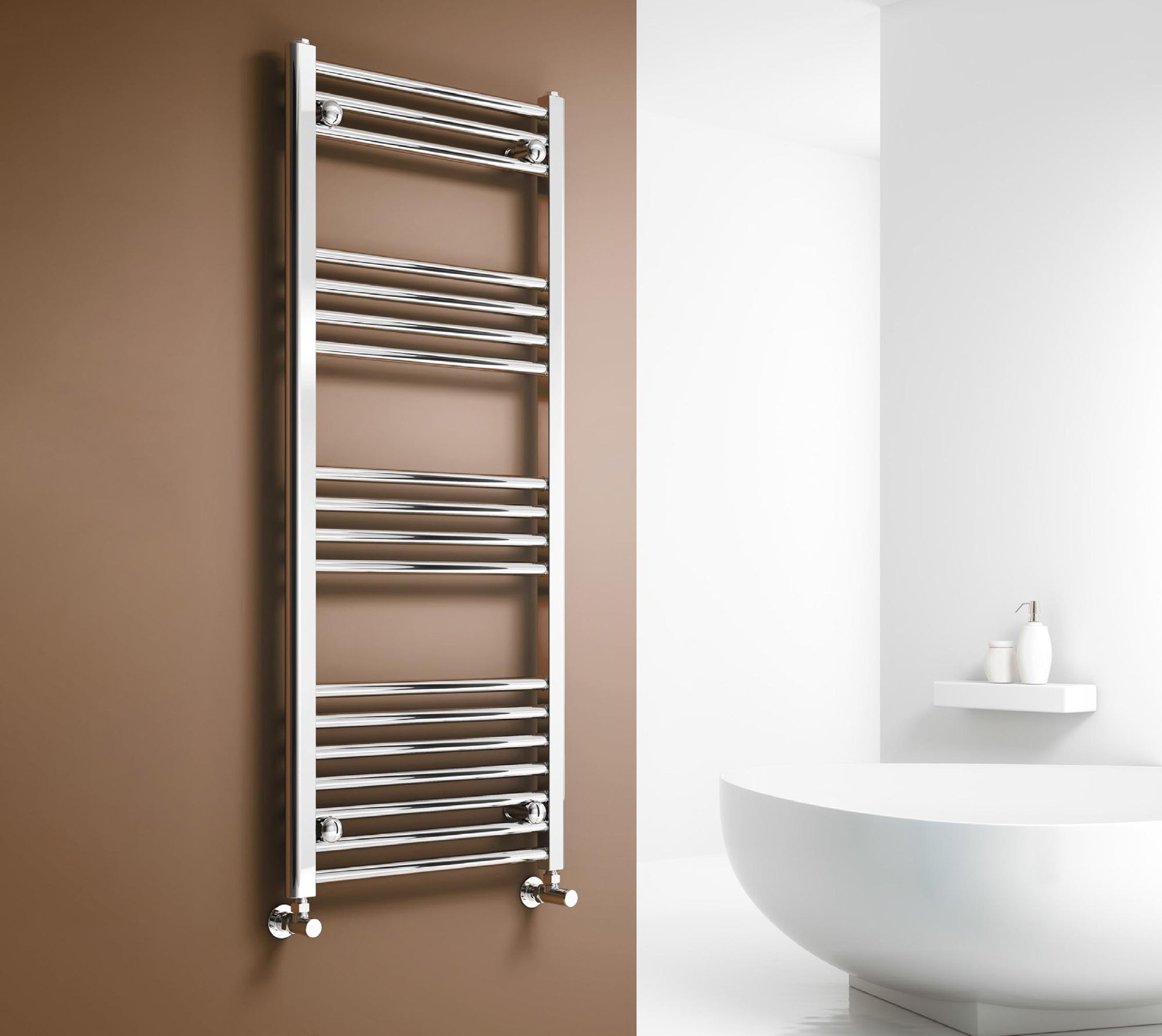 Capo Chrome Flat Mild Steel Towel Rail