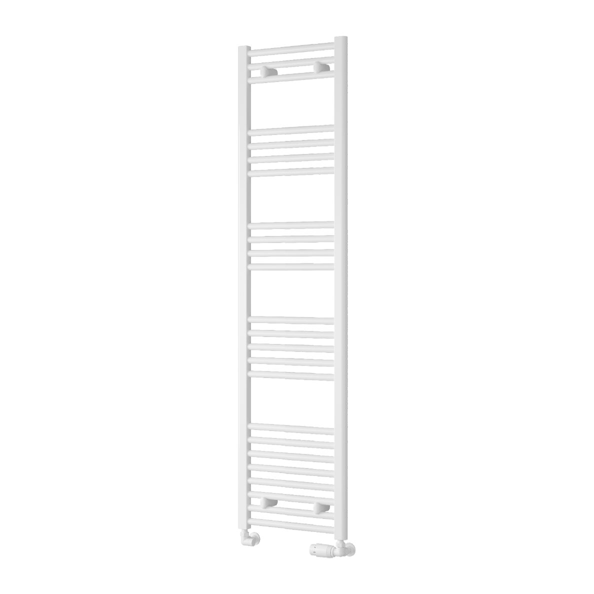 Capo White Flat Mild Steel Towel Rail