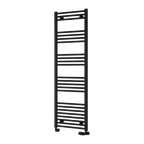 Capo Black Flat Mild Steel Towel Rail