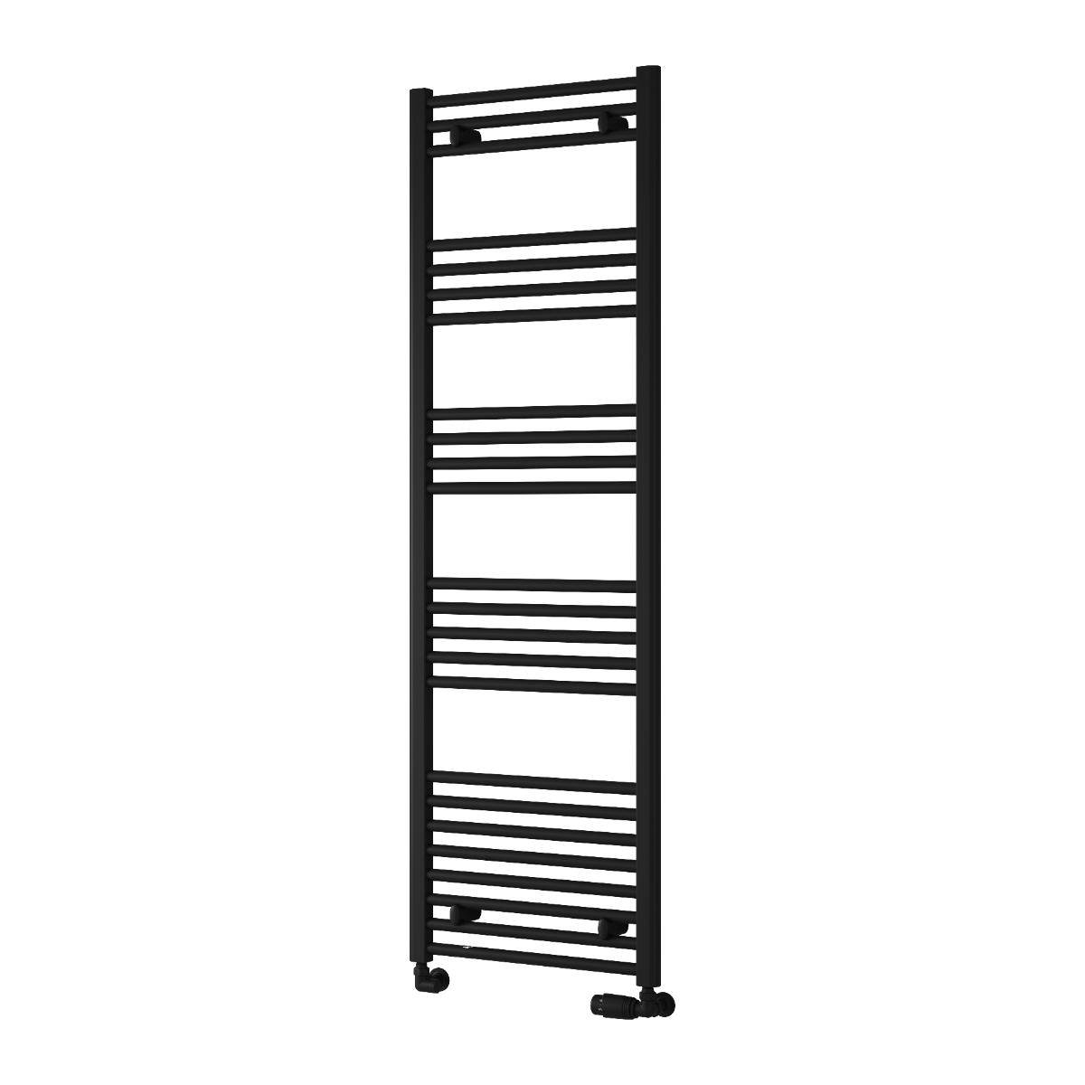 Capo Black Flat Mild Steel Towel Rail