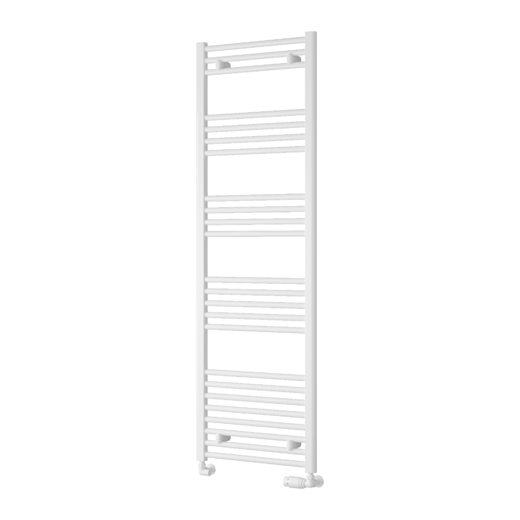 Capo White Flat Mild Steel Towel Rail