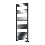 Capo Black Flat Mild Steel Towel Rail