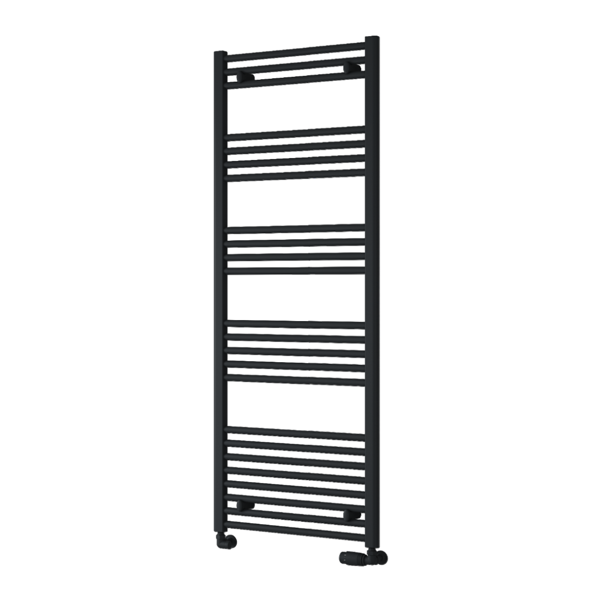 Capo Black Flat Mild Steel Towel Rail