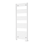 Capo White Flat Mild Steel Towel Rail