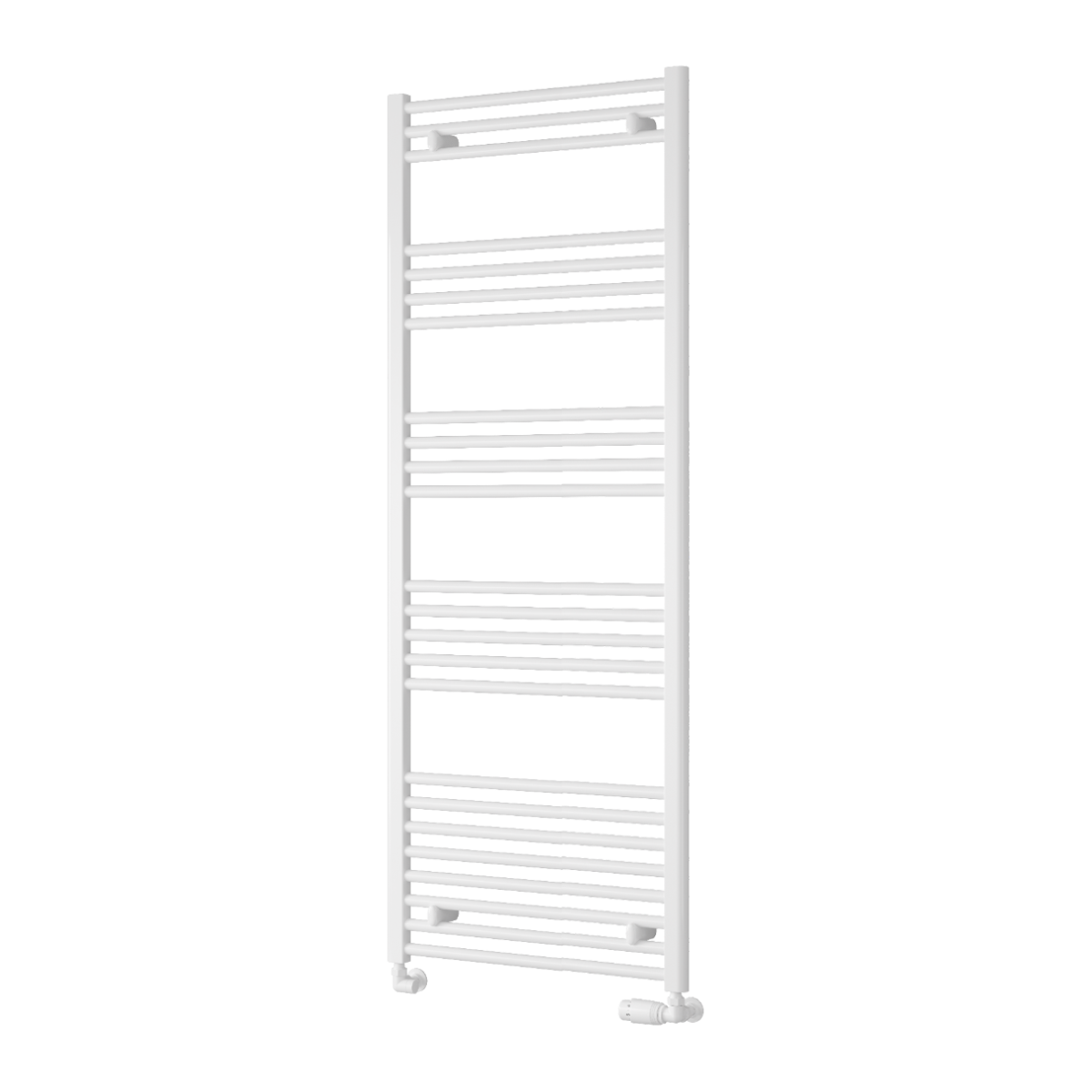 Capo White Flat Mild Steel Towel Rail