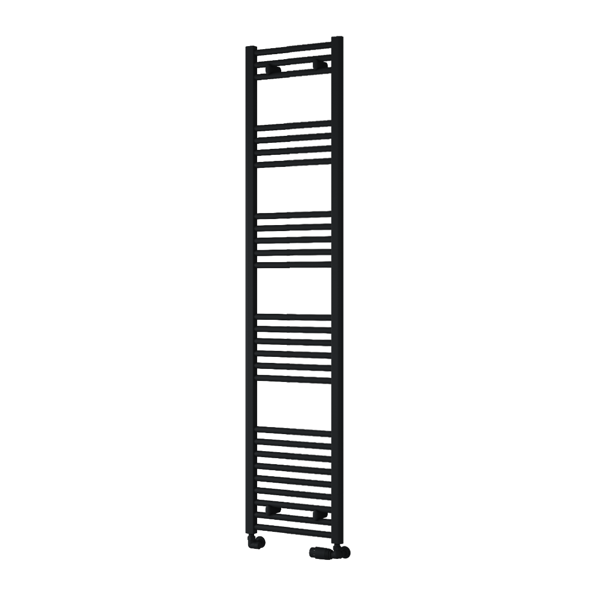 Capo Black Flat Mild Steel Towel Rail