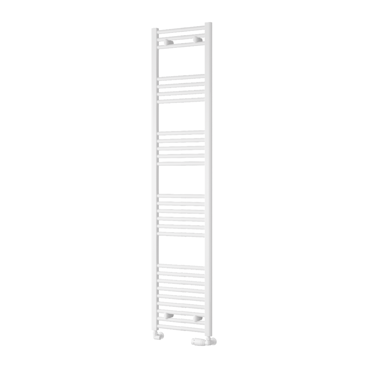 Capo White Flat Mild Steel Towel Rail