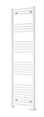 Capo White Flat Mild Steel Towel Rail