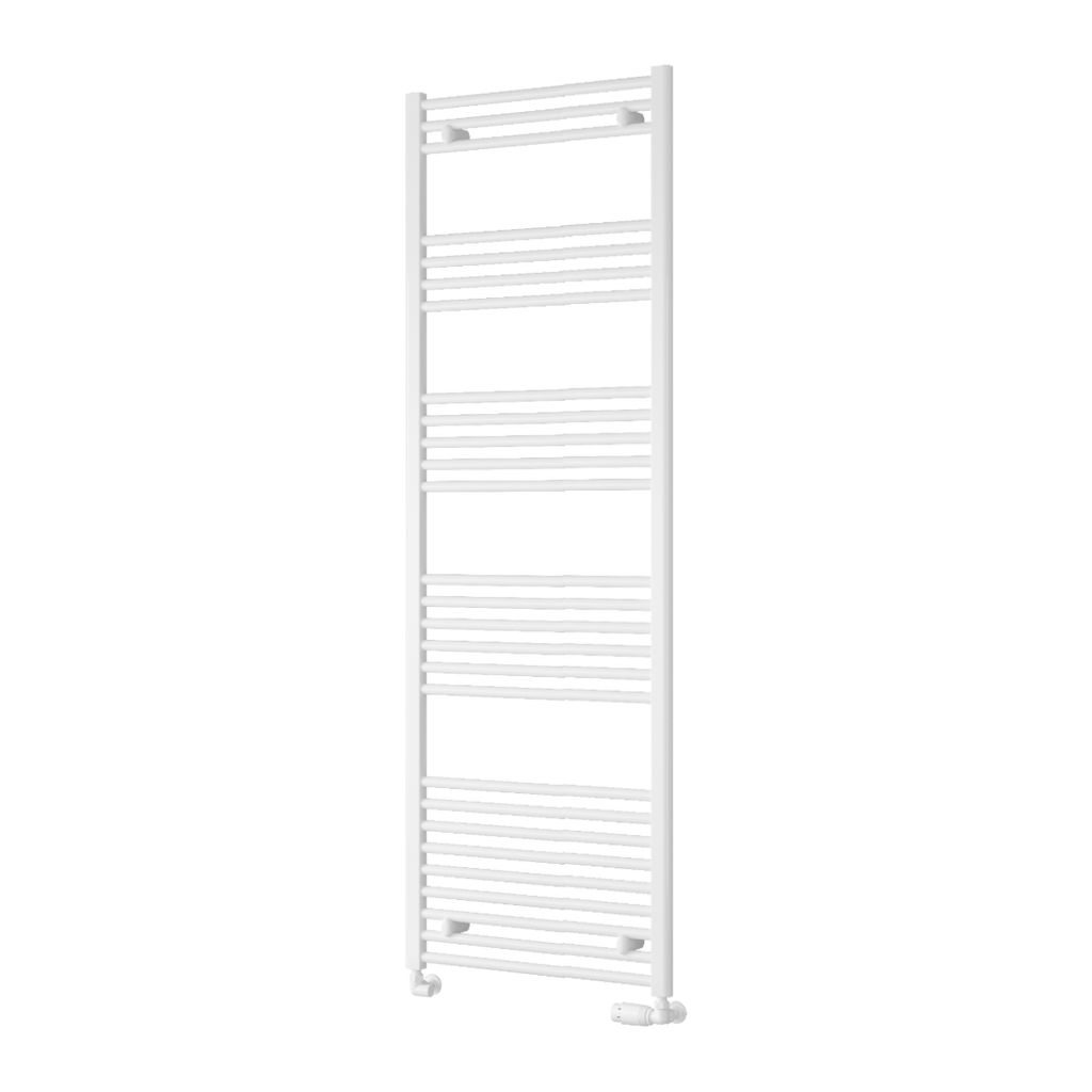 Capo White Flat Mild Steel Towel Rail