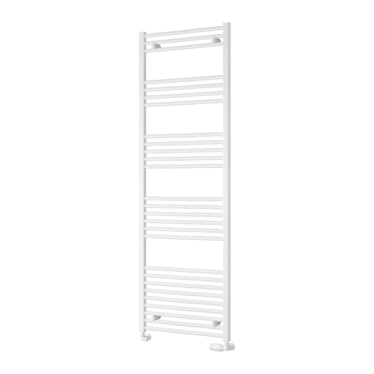 Capo White Flat Mild Steel Towel Rail