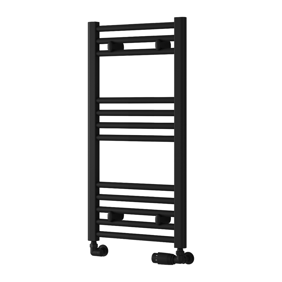 Capo Black Flat Mild Steel Towel Rail