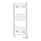 Capo White Flat Mild Steel Towel Rail