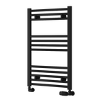 Capo Black Flat Mild Steel Towel Rail